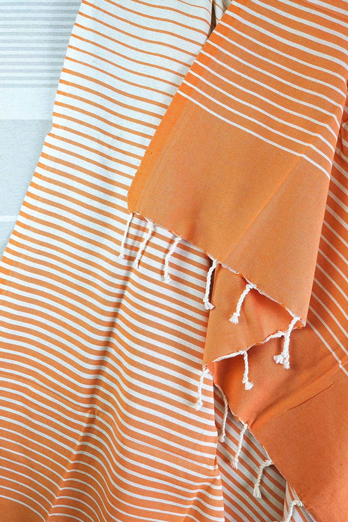 Hamam Blanket  gradient stripe orange - Coudre Berlin