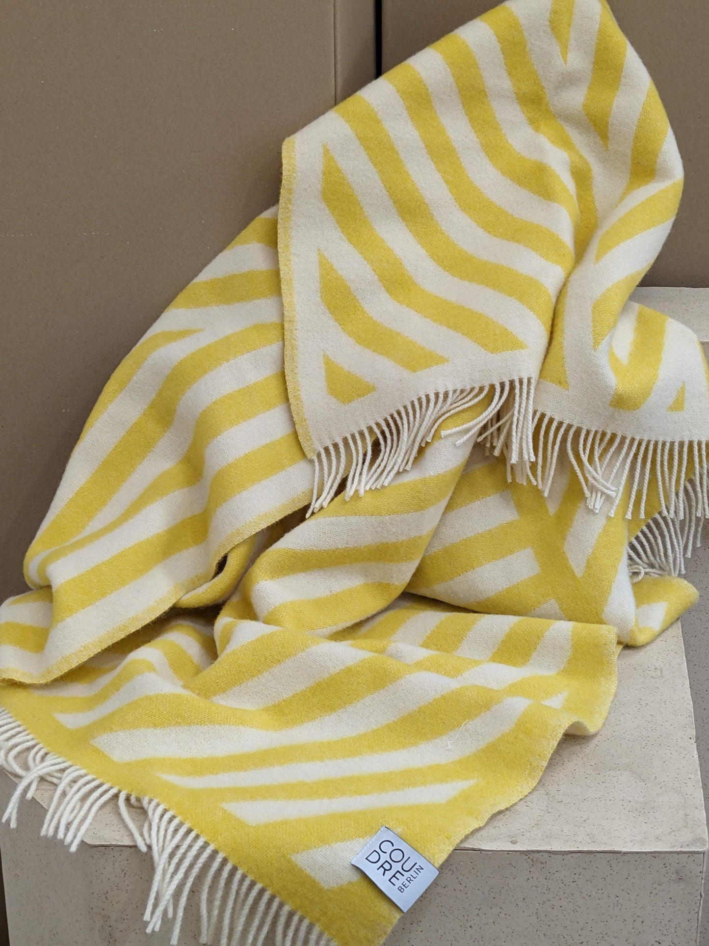 Wool blanket bold dark granite