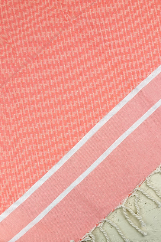 Hamam Blanket herringbone salmon