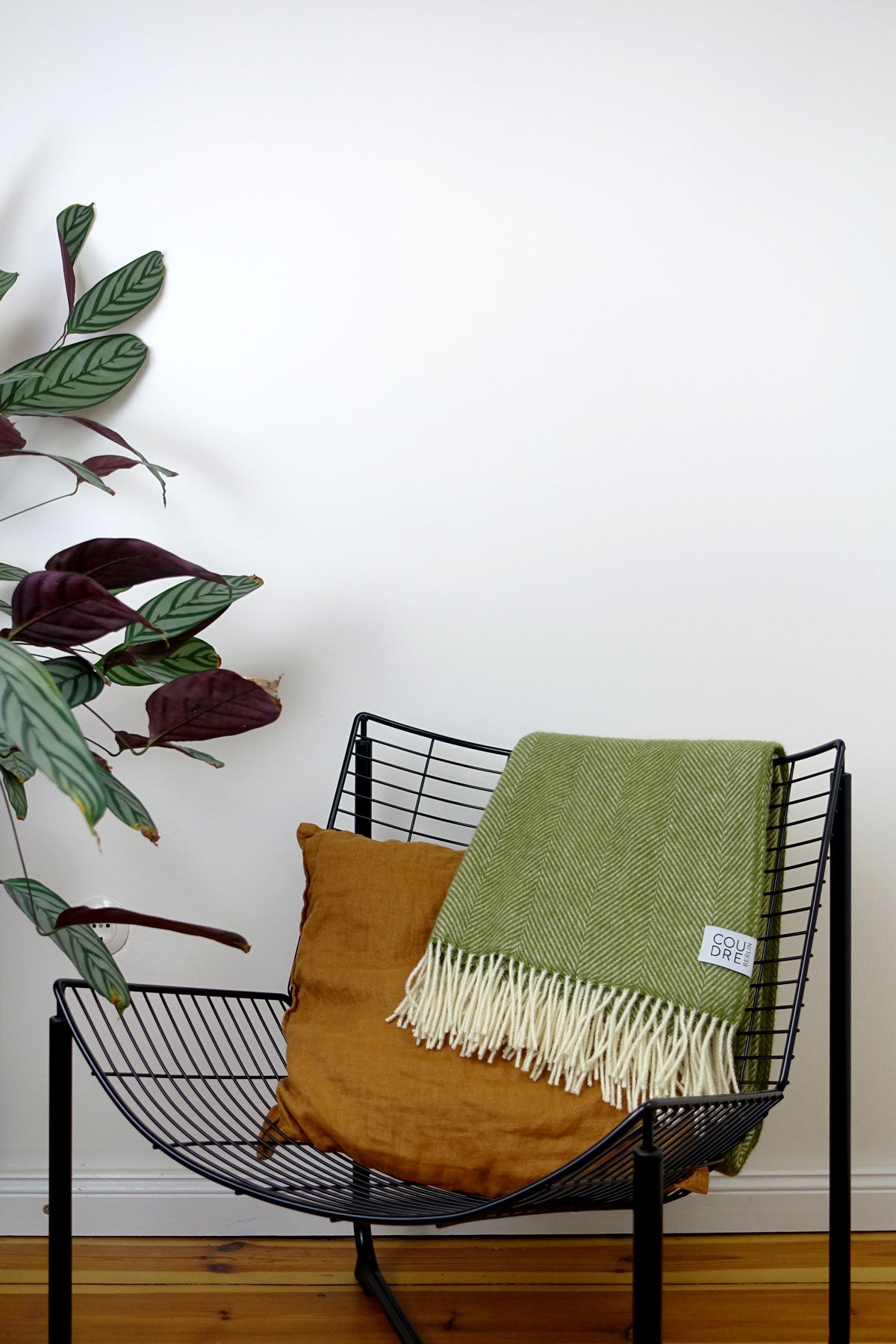 Wolldecke / Kuscheldecke herringbone moss - Coudre Berlin