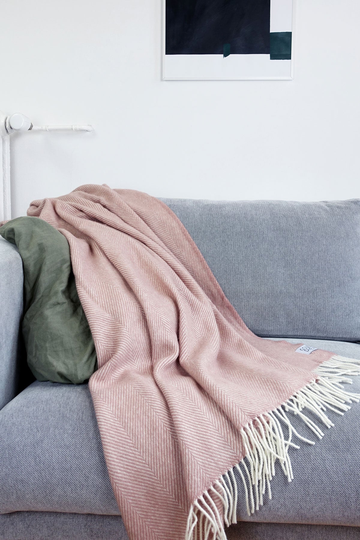 Wolldecke / Kuscheldecke herringbone rosestone - Coudre Berlin