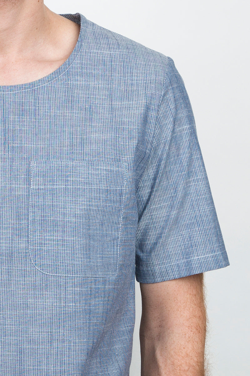 Woven T-Shirt striped sky - Coudre Berlin