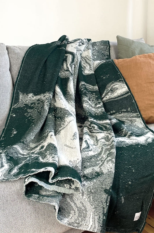 Cotton Blanket green marble - Coudre Berlin