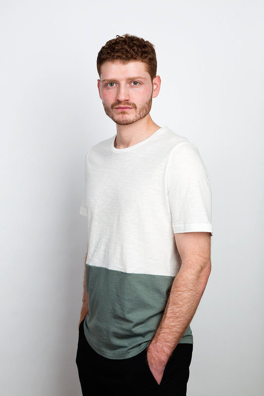 Color Block T-Shirt chalk/merman - Coudre Berlin