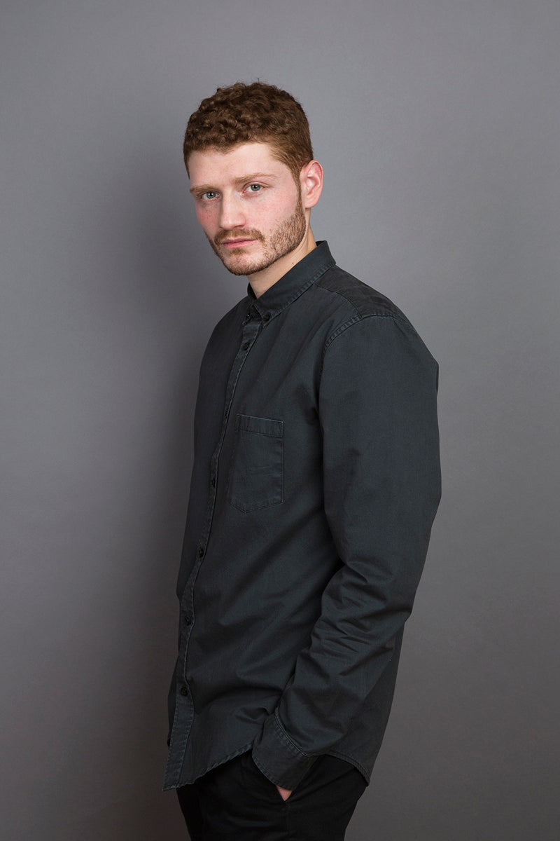 Garment Dye Shirt slate - Coudre Berlin