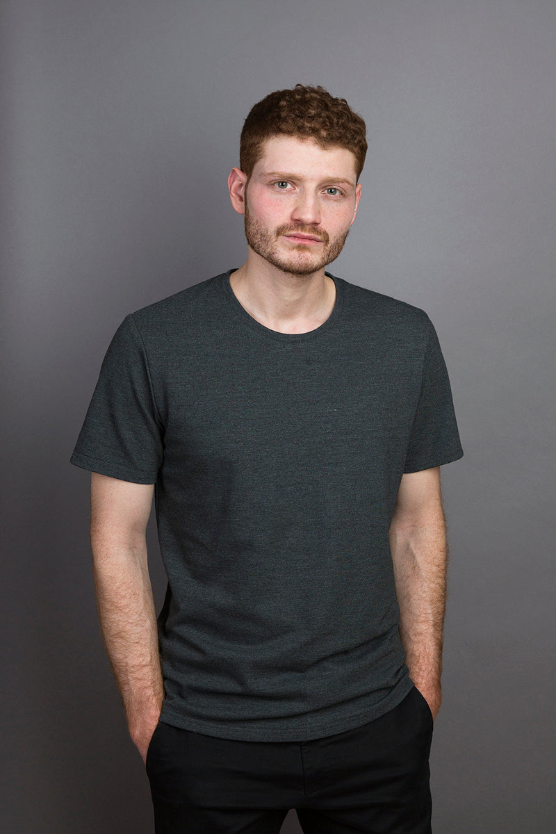 Pique Loose Fit T-Shirt graphite - Coudre Berlin