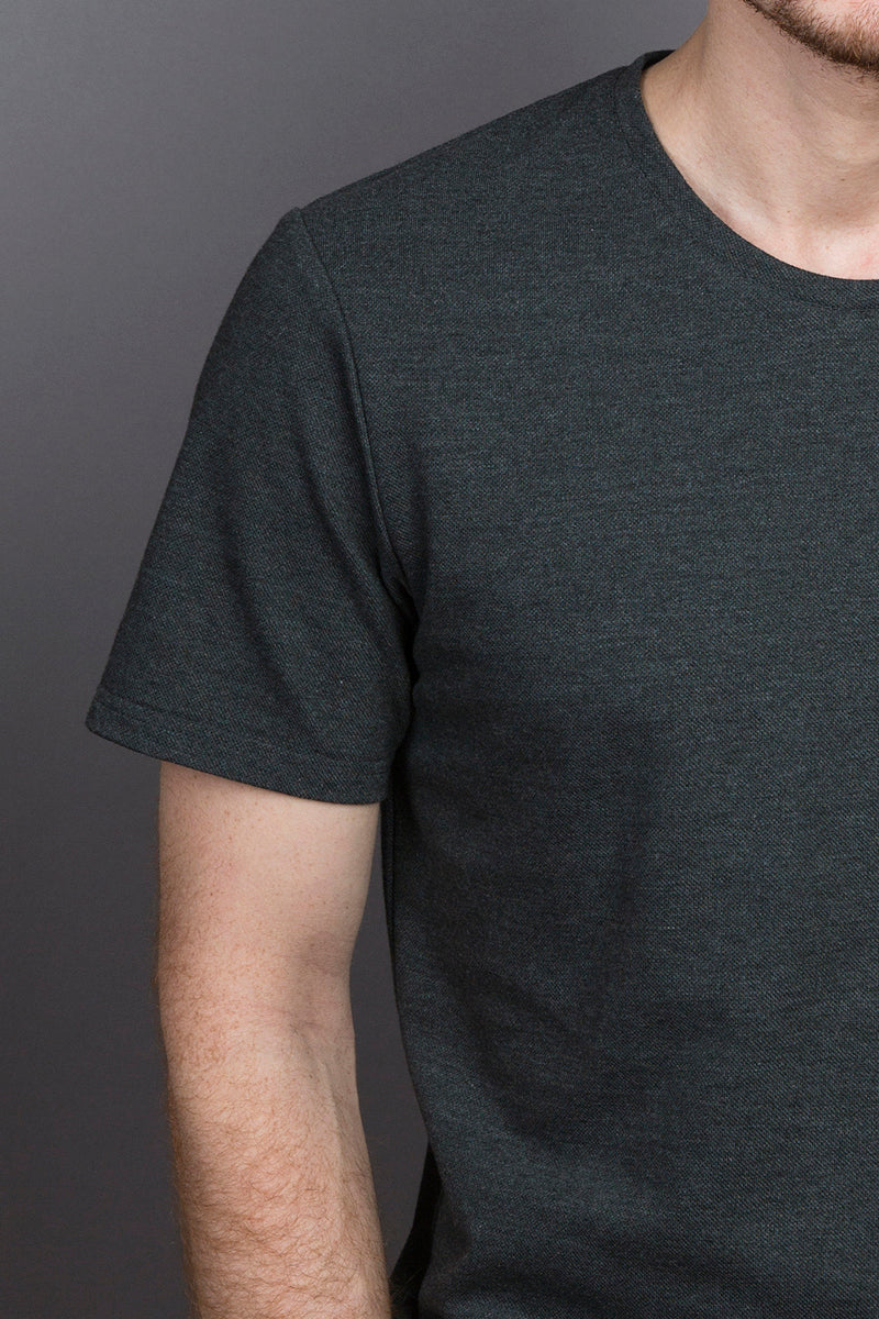 Pique Loose Fit T-Shirt graphite - Coudre Berlin