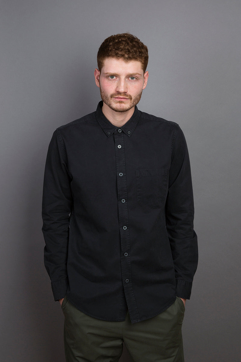Garment Dye Shirt Charcoal - Coudre Berlin