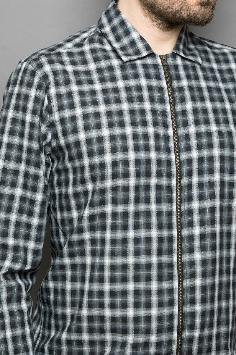 Zipper Shirt black checked - Coudre Berlin