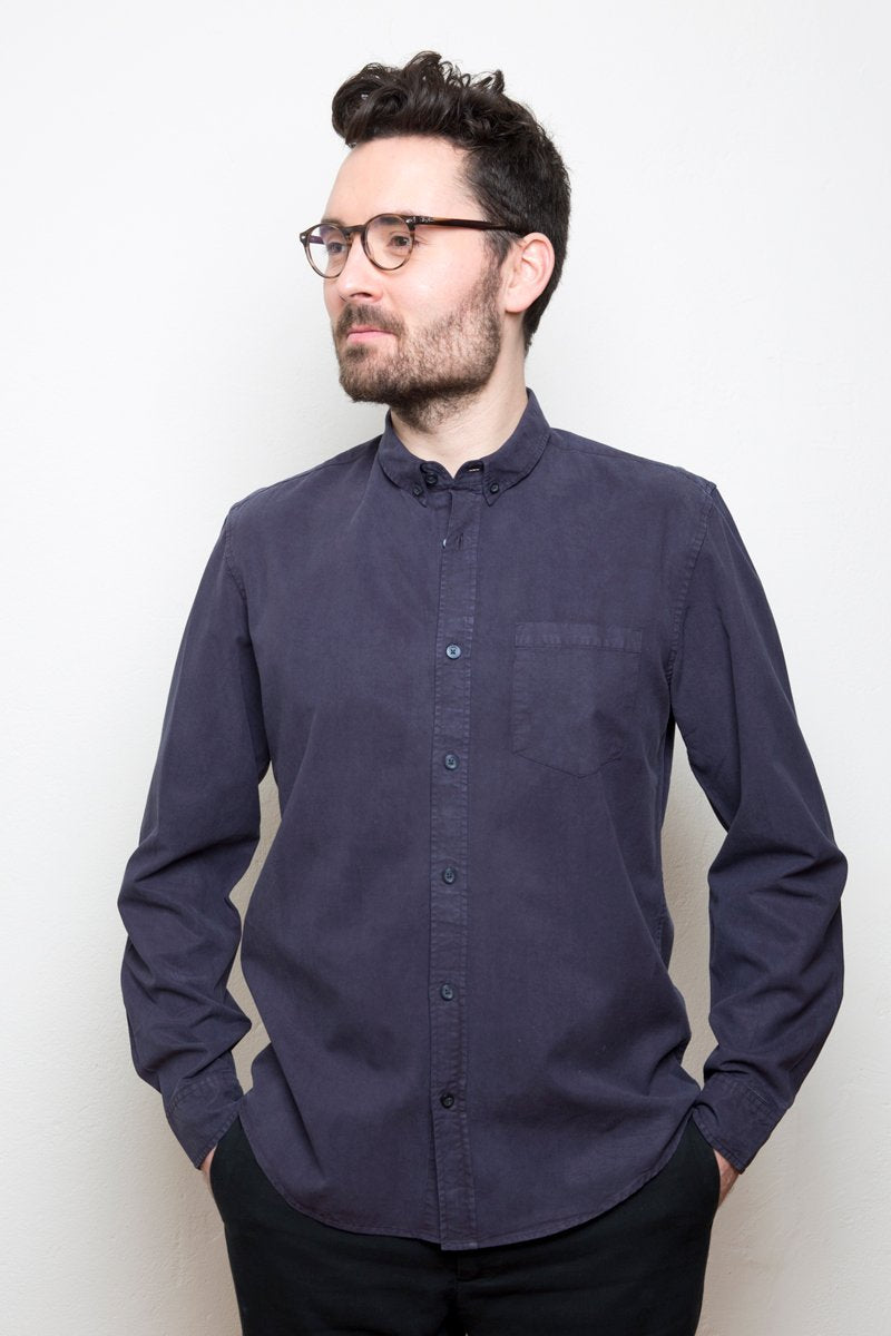 Garment Dye Shirt blue mountain - Coudre Berlin