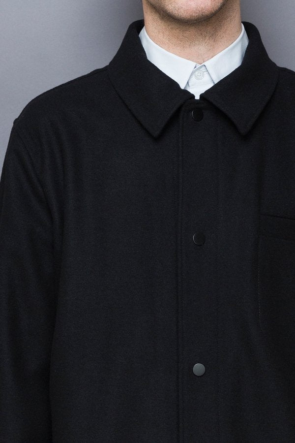 Wool Shirt Jacket black - Coudre Berlin