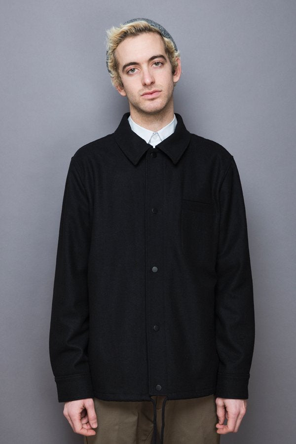 Wool Shirt Jacket black - Coudre Berlin