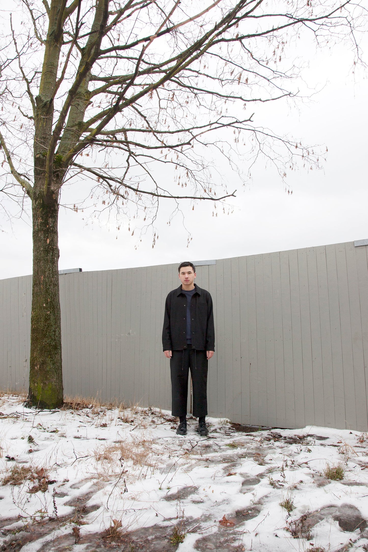 Wool Shirt Jacket black - Coudre Berlin