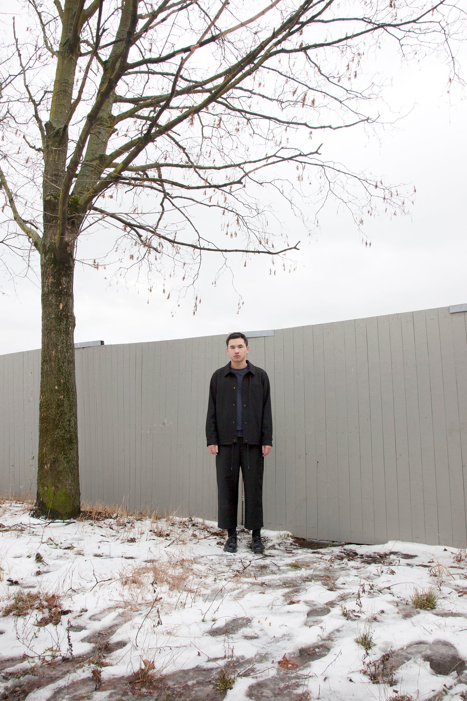 Wool Shirt Jacket black - Coudre Berlin