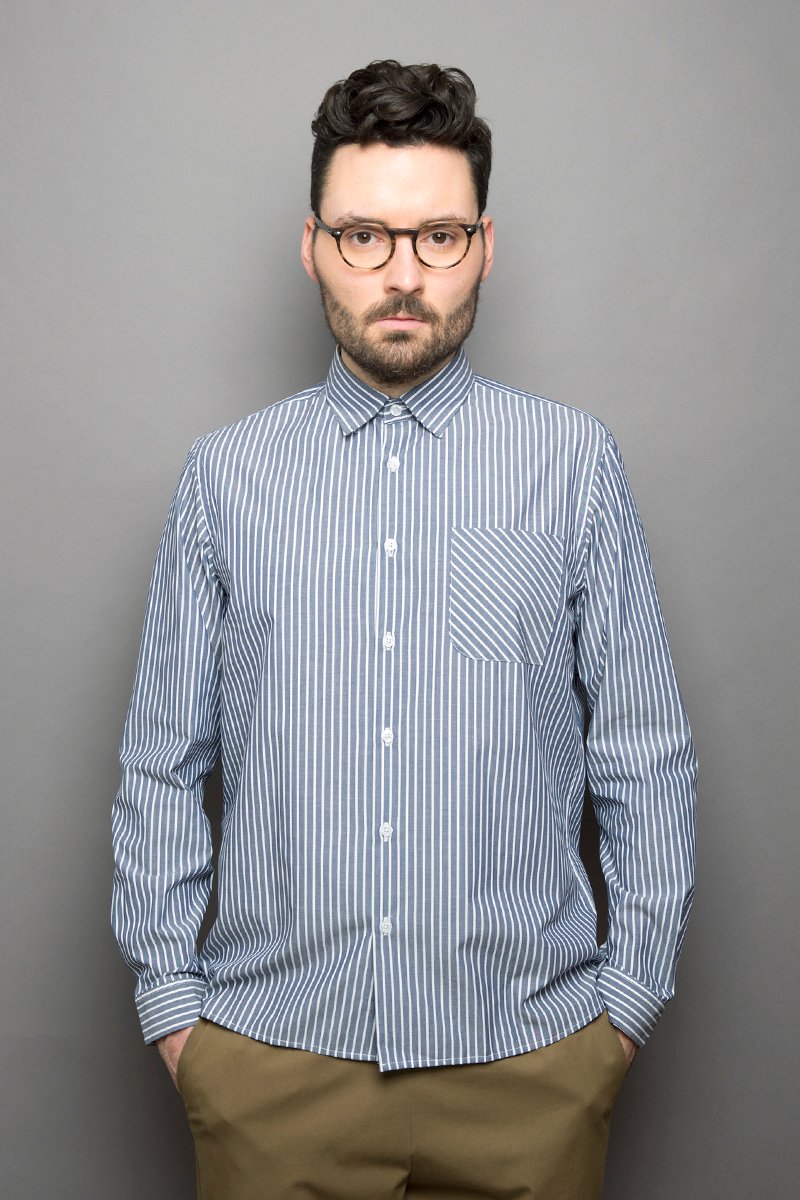 Kent Collar Shirt blue stripes - Coudre Berlin