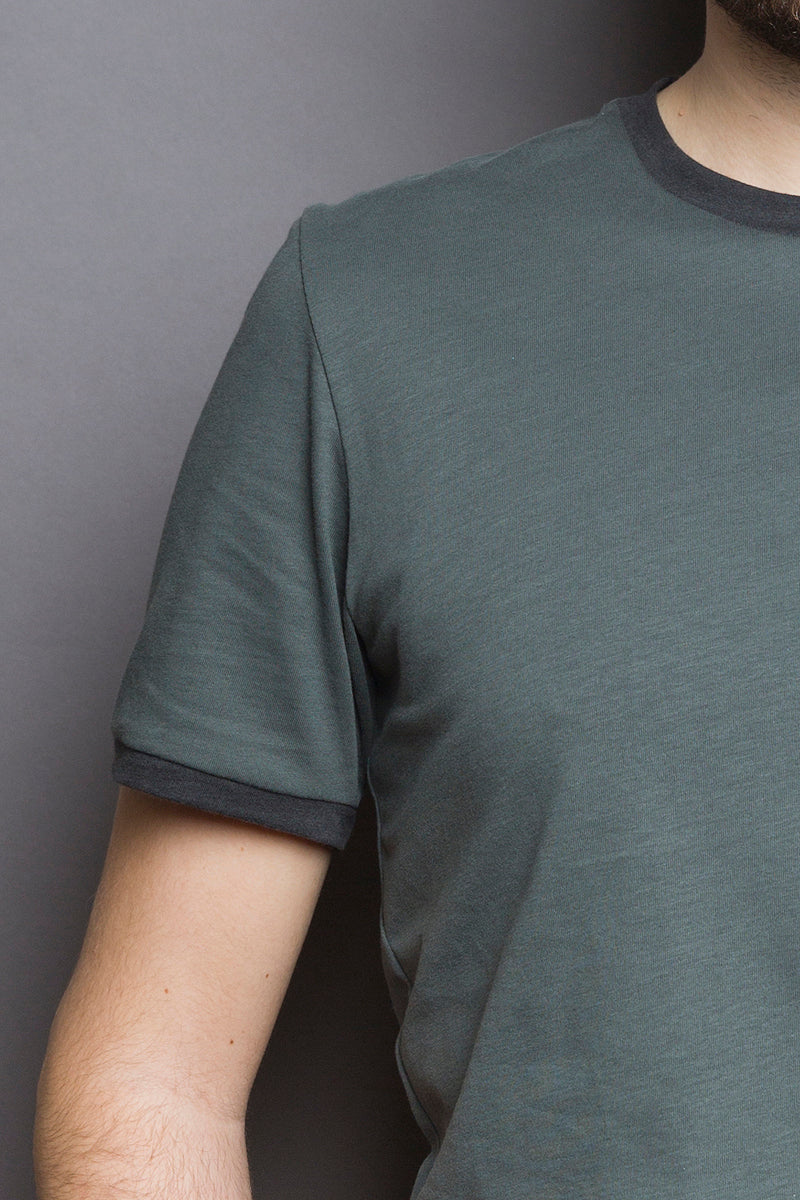 Contrast Collar T-Shirt serpentine - Coudre Berlin