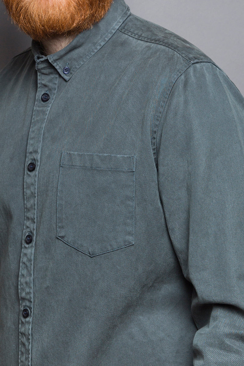 Garment Dye Shirt dark pine - Coudre Berlin