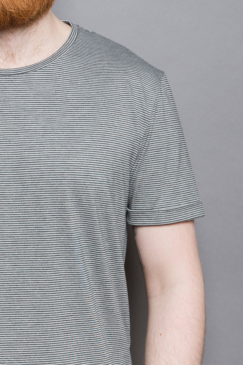 Rolled Sleeve Loose Fit T-Shirt striped - Coudre Berlin