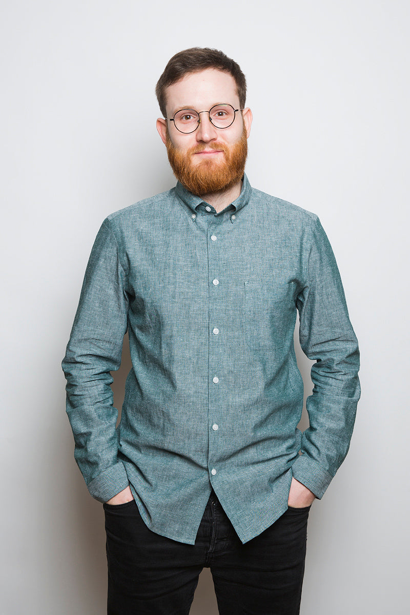 Button Down Shirt greenstone - Coudre Berlin