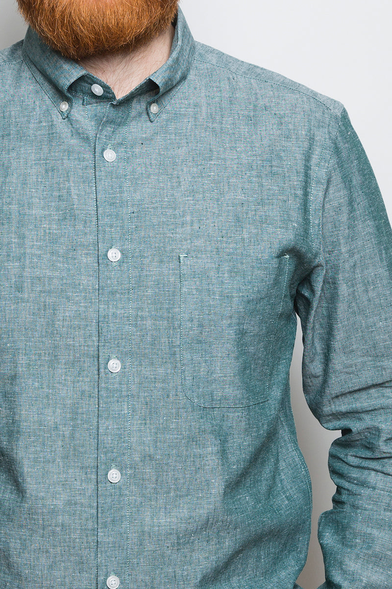 Button Down Shirt greenstone - Coudre Berlin