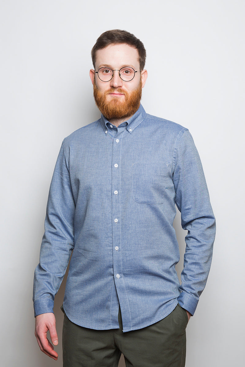 Button Down Shirt denim twill light blue - Coudre Berlin