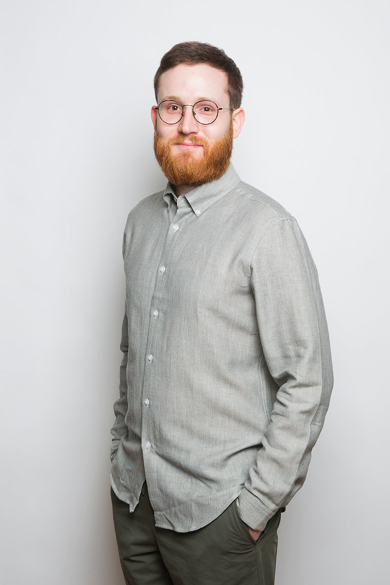 Button Down Shirt pebble - Coudre Berlin