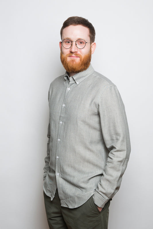 Button Down Shirt pebble - Coudre Berlin