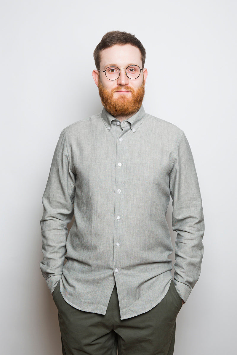Button Down Shirt pebble - Coudre Berlin