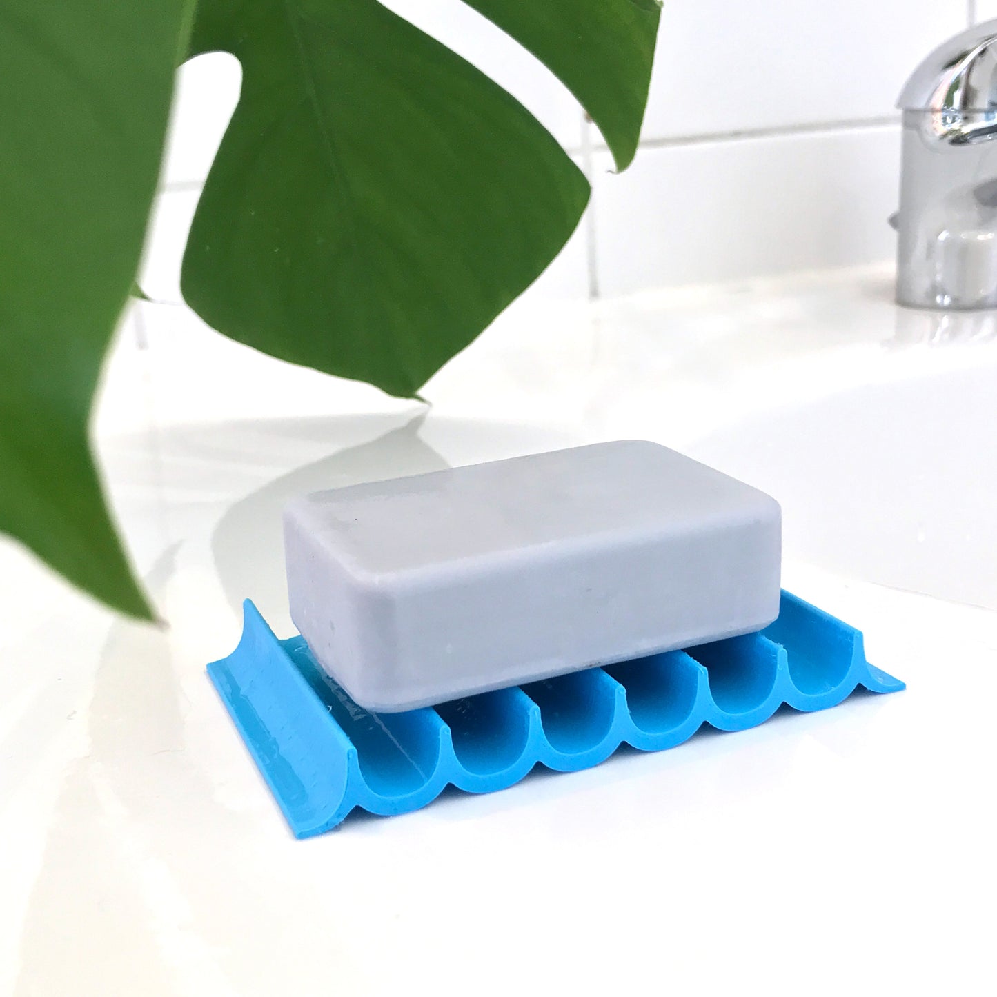 Seifenschale aus recyceltem PET / recycled PET soap dish ocean blue wave - Coudre Berlin