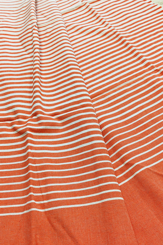 Hamam Blanket orange stripes - Coudre Berlin