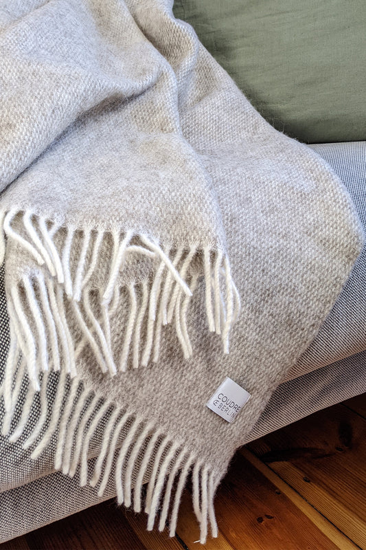 Wolldecke / Kuscheldecke Pickstitch limestone - Coudre Berlin