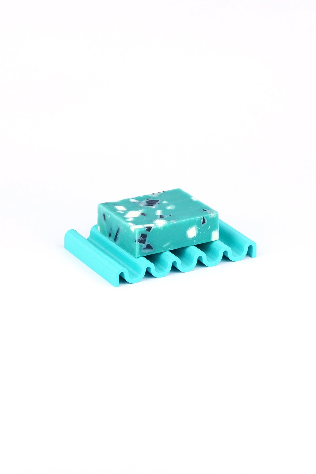 Seifenschale aus recyceltem PET / recycled PET soap dish sepia black onda - Coudre Berlin