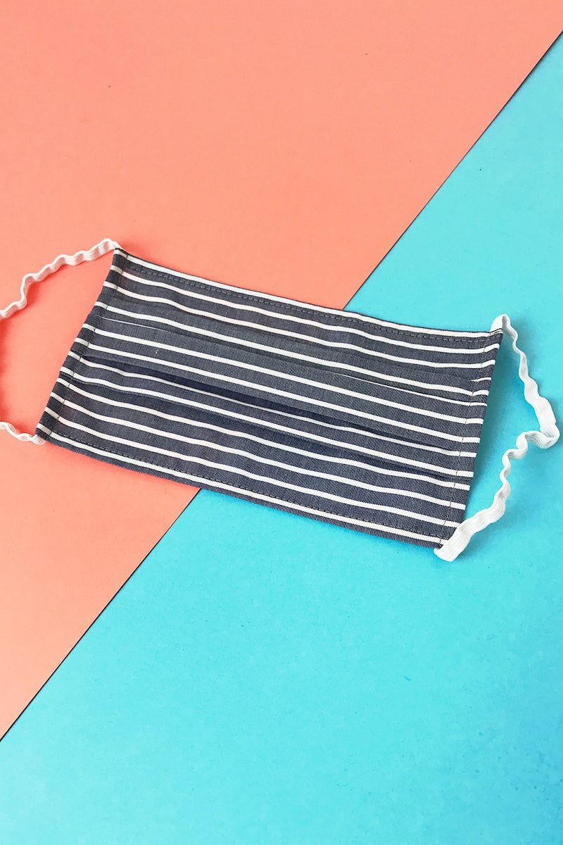 Mund und Nasenschutz blau gestreift - Coudre Berlin