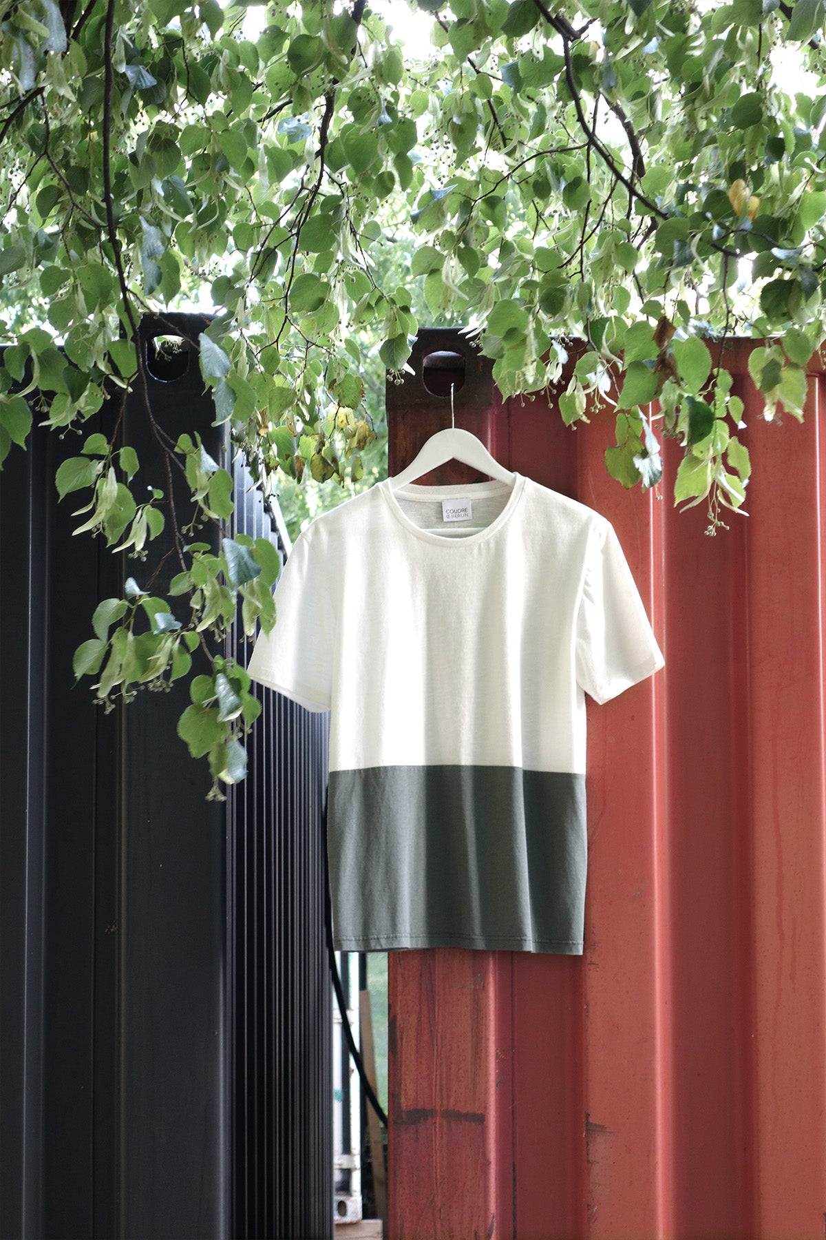 Color Block T-Shirt chalk/merman - Coudre Berlin