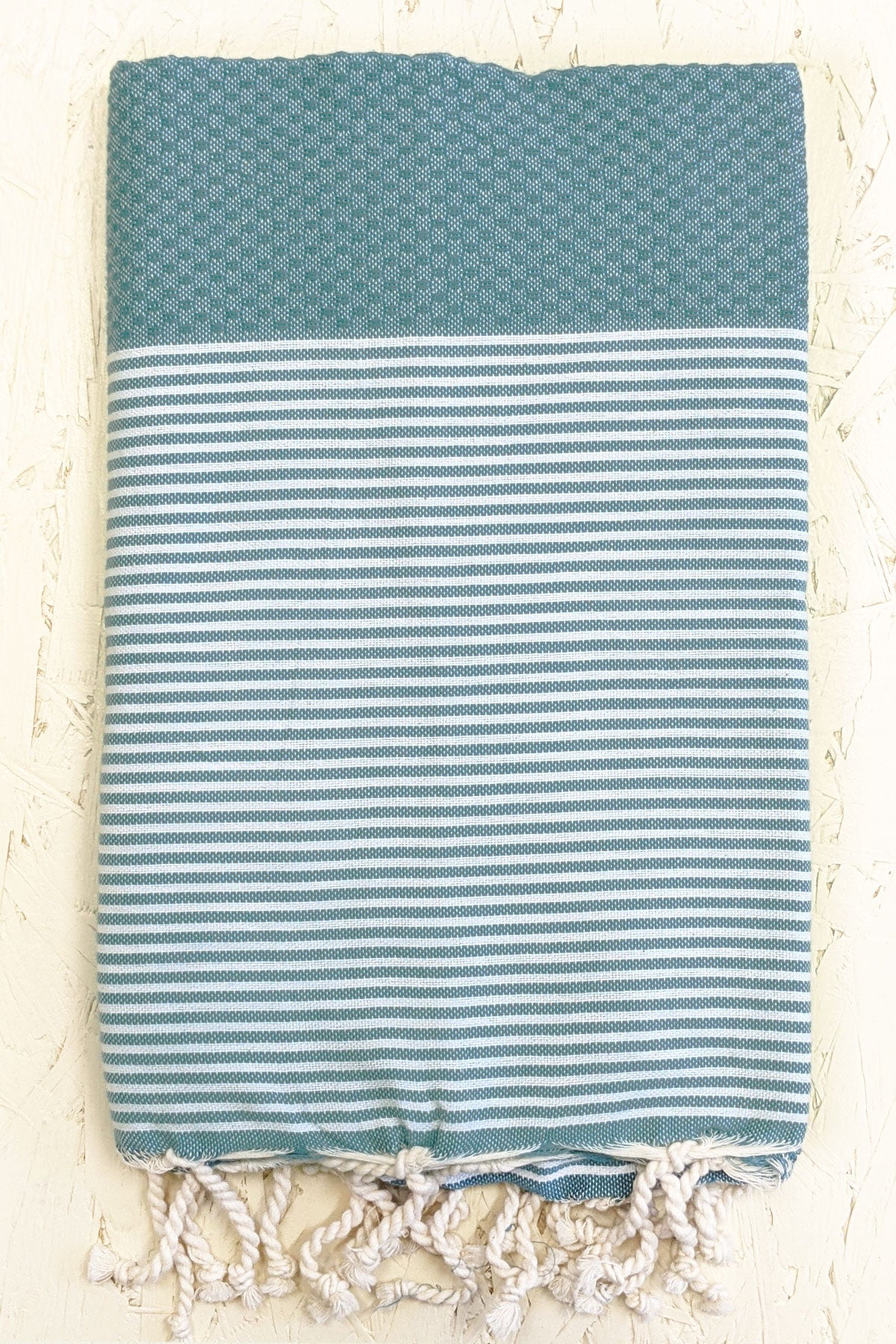 Hamam Blanket honeycomb teal - Coudre Berlin