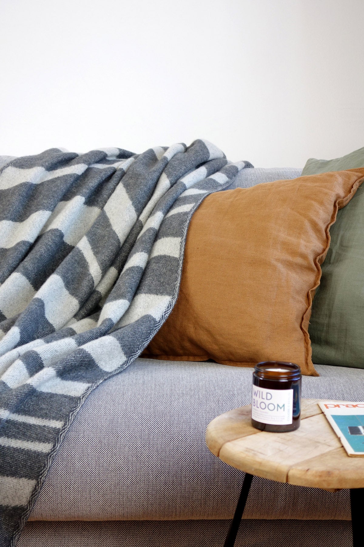 Wolldecke / Kuscheldecke bold dark granite - Coudre Berlin