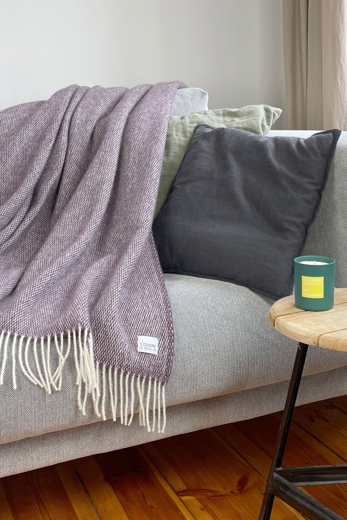 Wolldecke / Kuscheldecke pickstitch plum - Coudre Berlin