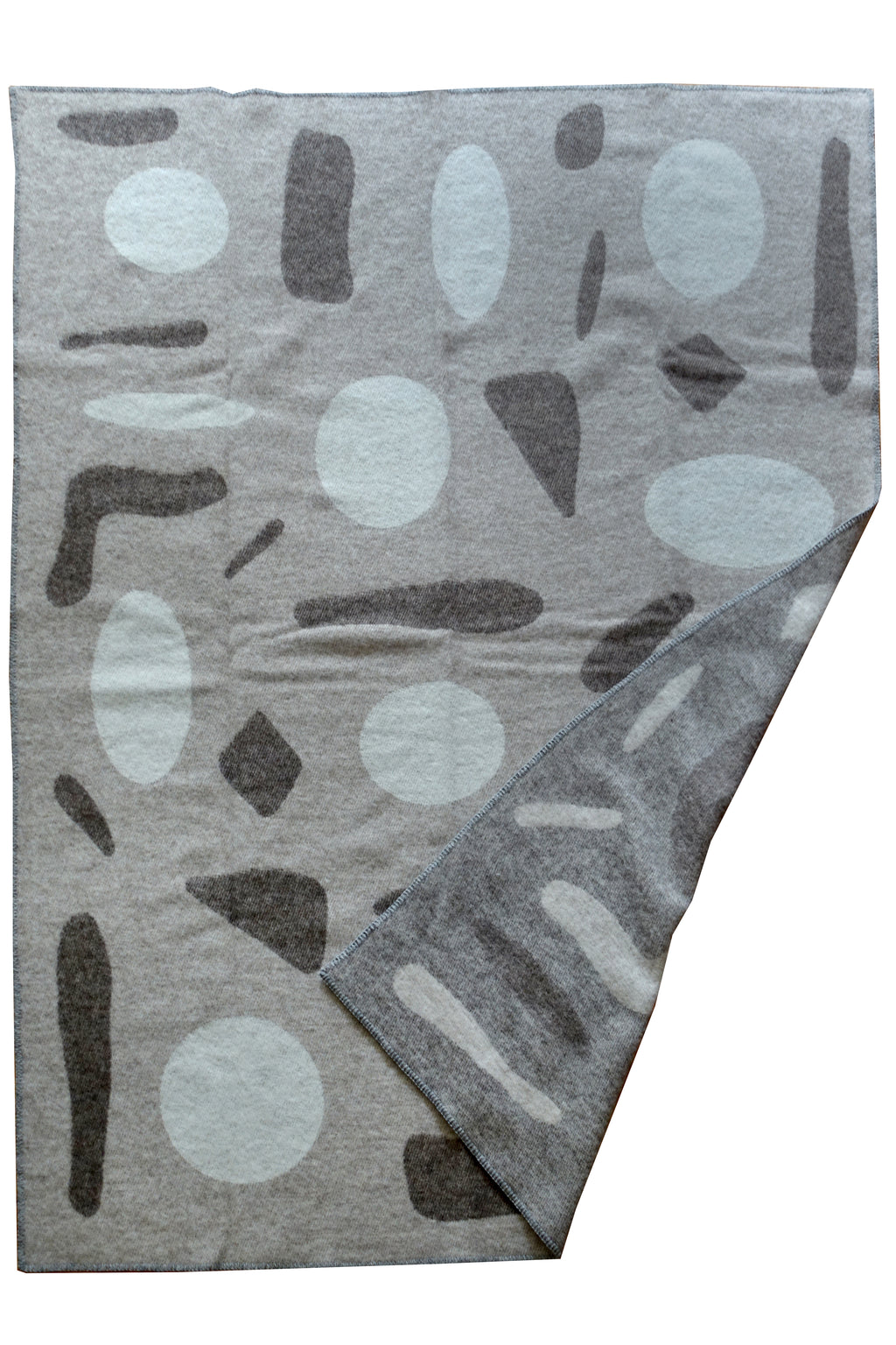 Couverture en laine pebbles limestone / earth / chalk