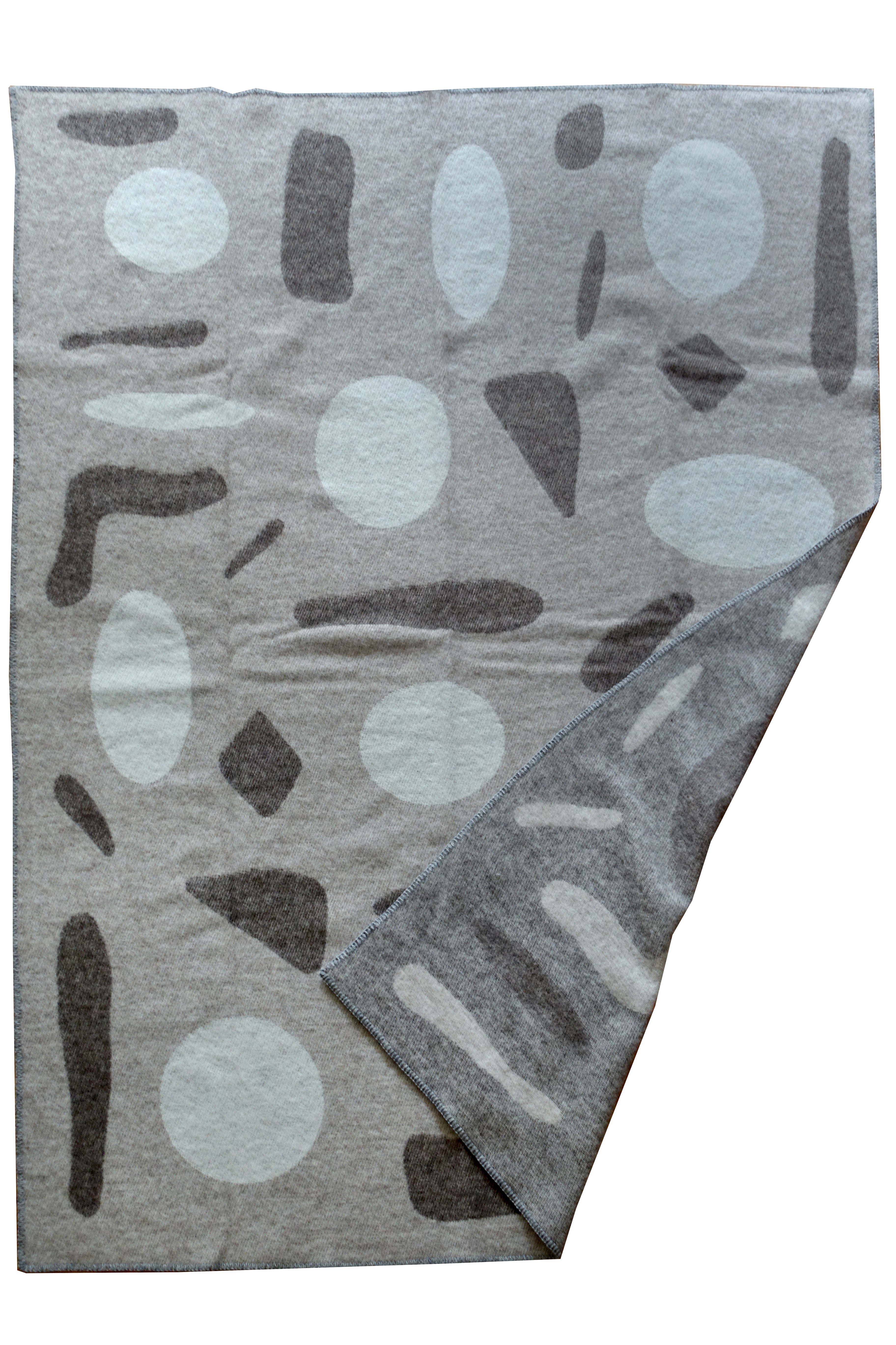 Couverture en laine pebbles limestone / earth / chalk