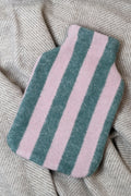 Housse de bouillotte STRIPES greenstone / rose