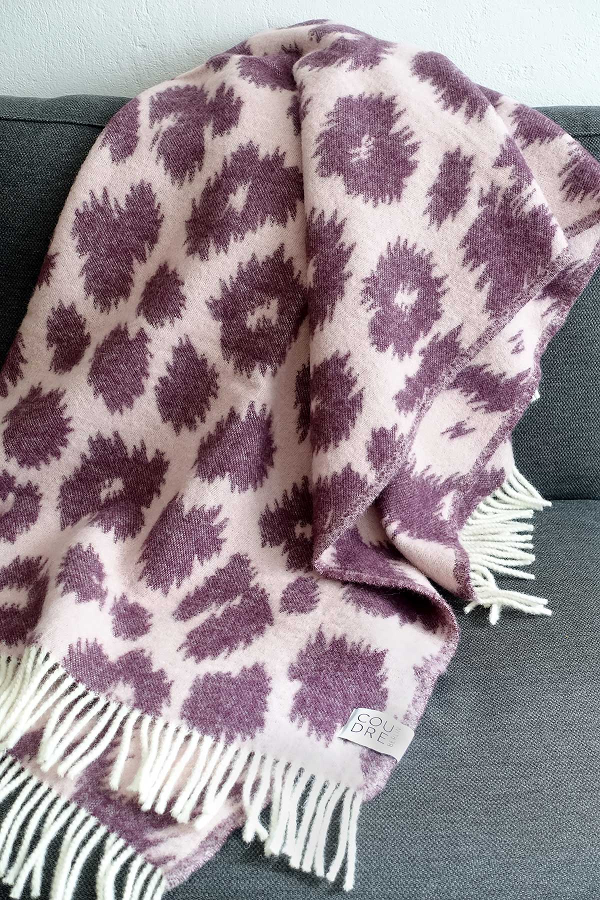 Wool blanket / cuddly blanket FRANK petrol / sage