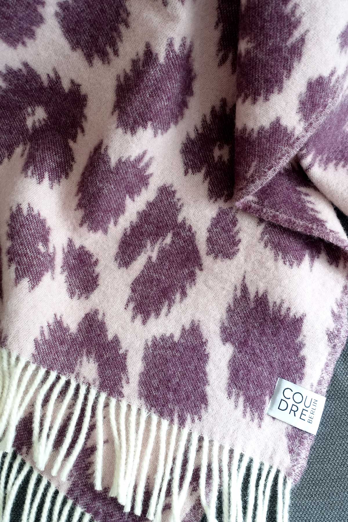 Wool blanket / cuddly blanket FRANK petrol / sage