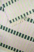 Wolldecke / Kuscheldecke DESSAU lavender / sage / petrol