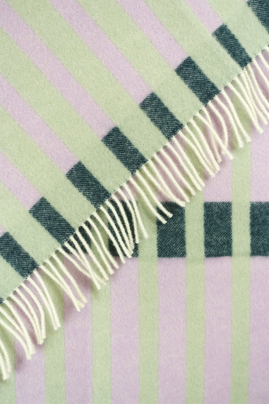 Wolldecke / Kuscheldecke DESSAU lavender / sage / petrol