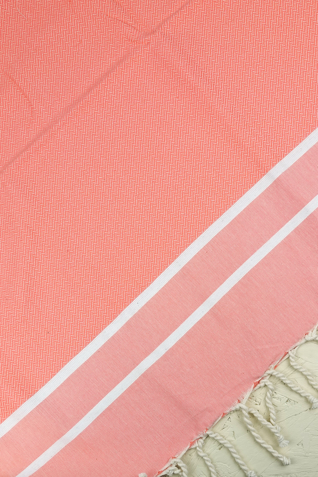 Hamam Blanket herringbone salmon
