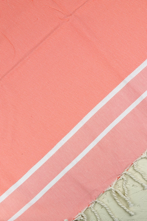Hamam Blanket herringbone salmon