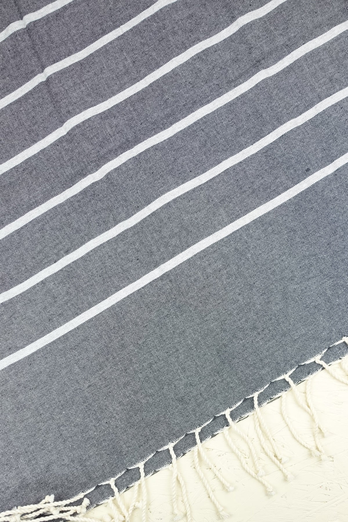 Hamam Blanket grey stripe