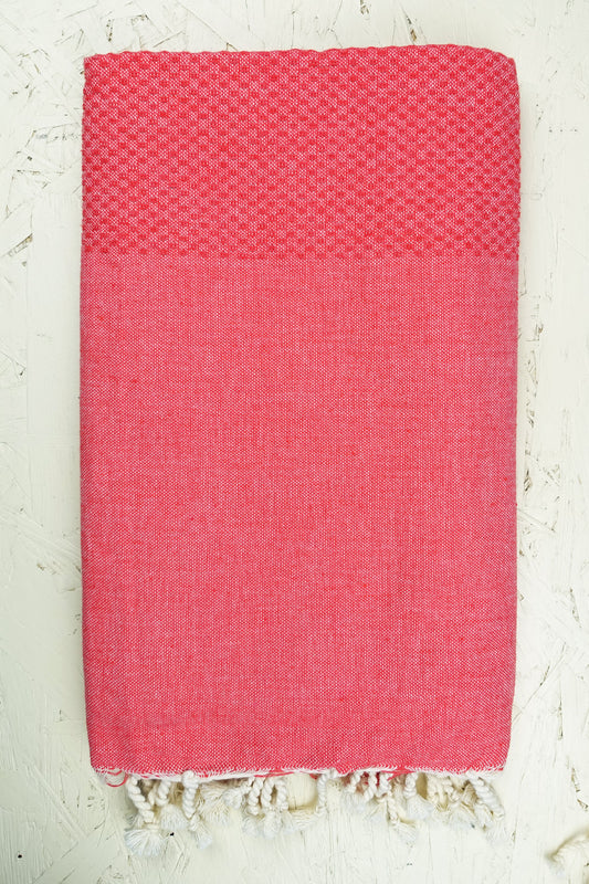 Hamam Blanket honeycomb red