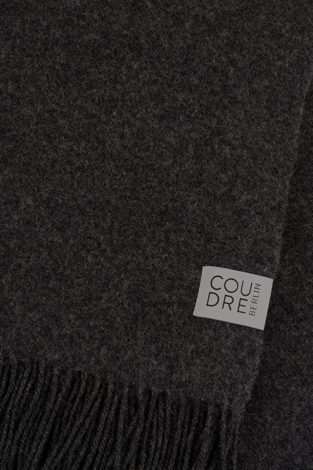 Couverture en laine mono anthracite melange