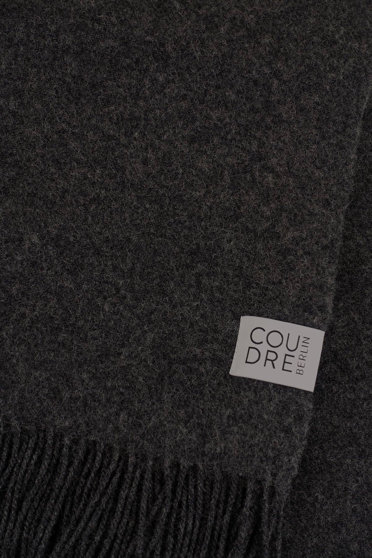 Couverture en laine mono anthracite melange